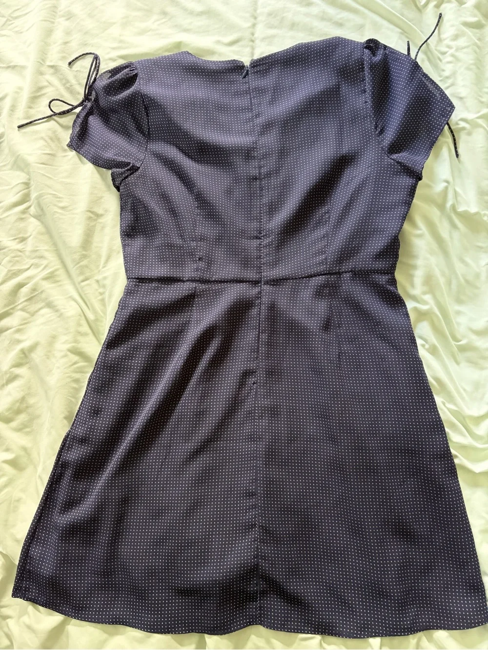 J. Crew Navy Dress with Subtle White Dot Print